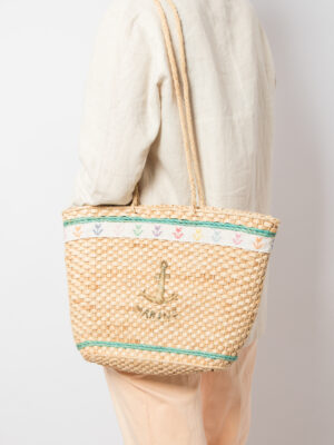 Vintage Straw Market Tote