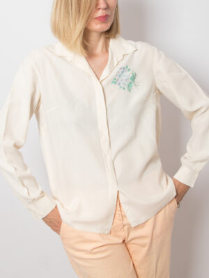 Vintage Ivory Silk Blouse