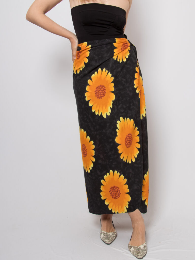 Vintage Maxi Sunflower Wrap Skirt thumbnail 2