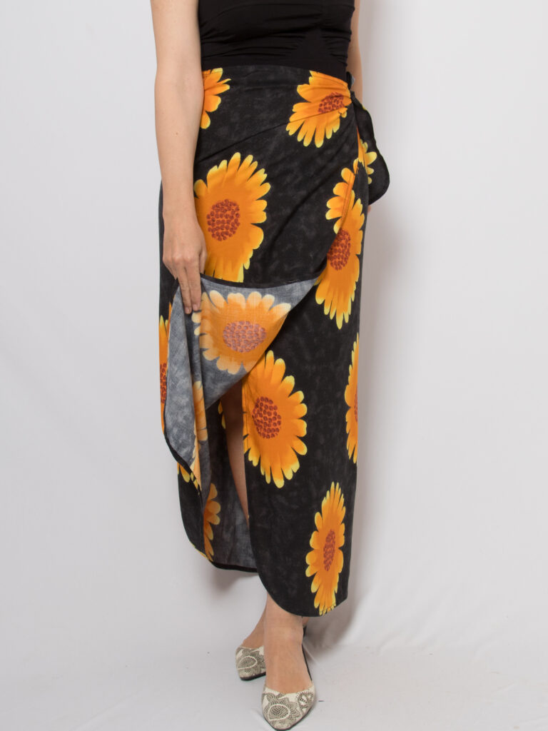 Vintage Maxi Sunflower Wrap Skirt thumbnail 5
