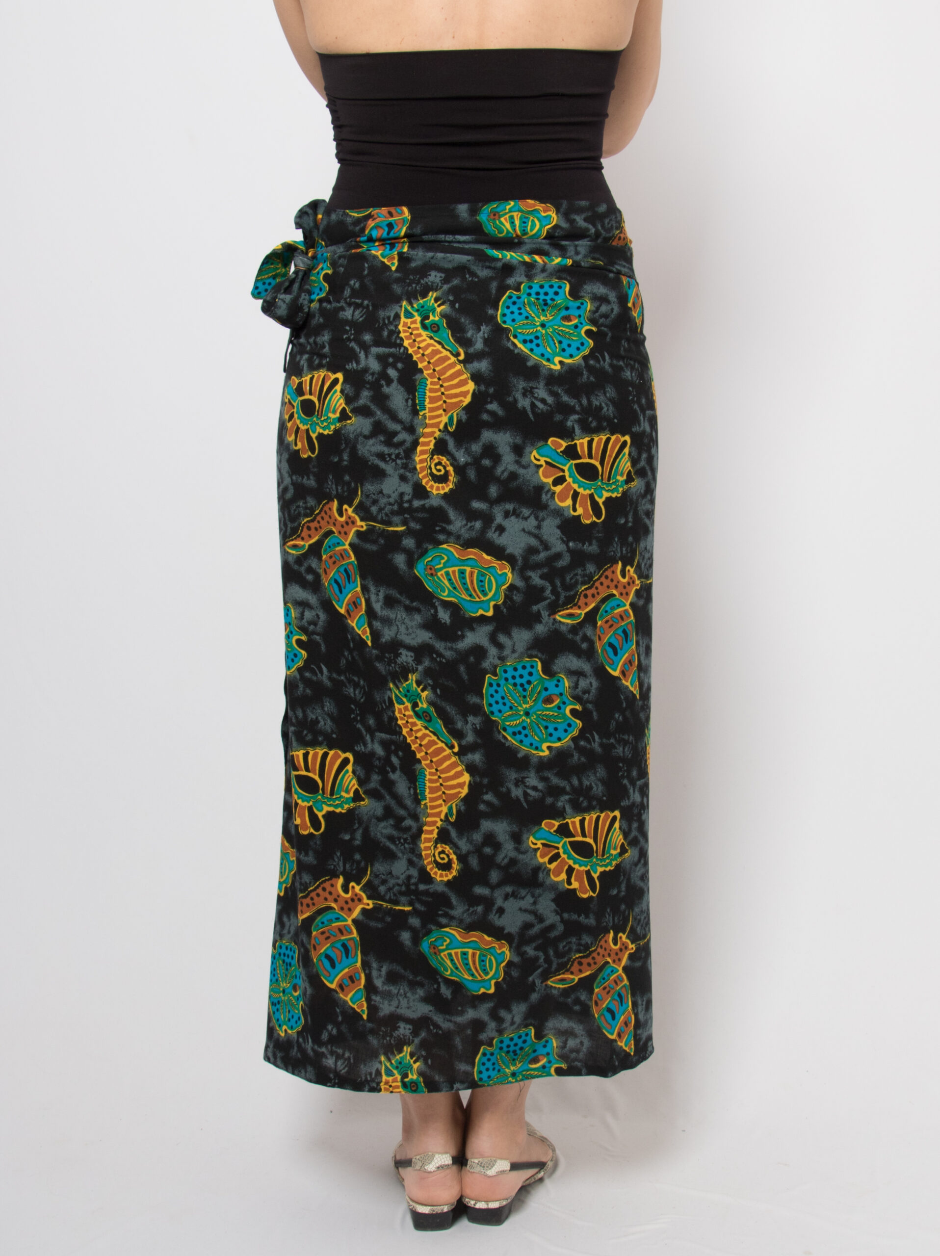 90s Maxi Wrap Skirt Sea print 90s Maxi Wrap Skirt Sea print - Image 4
