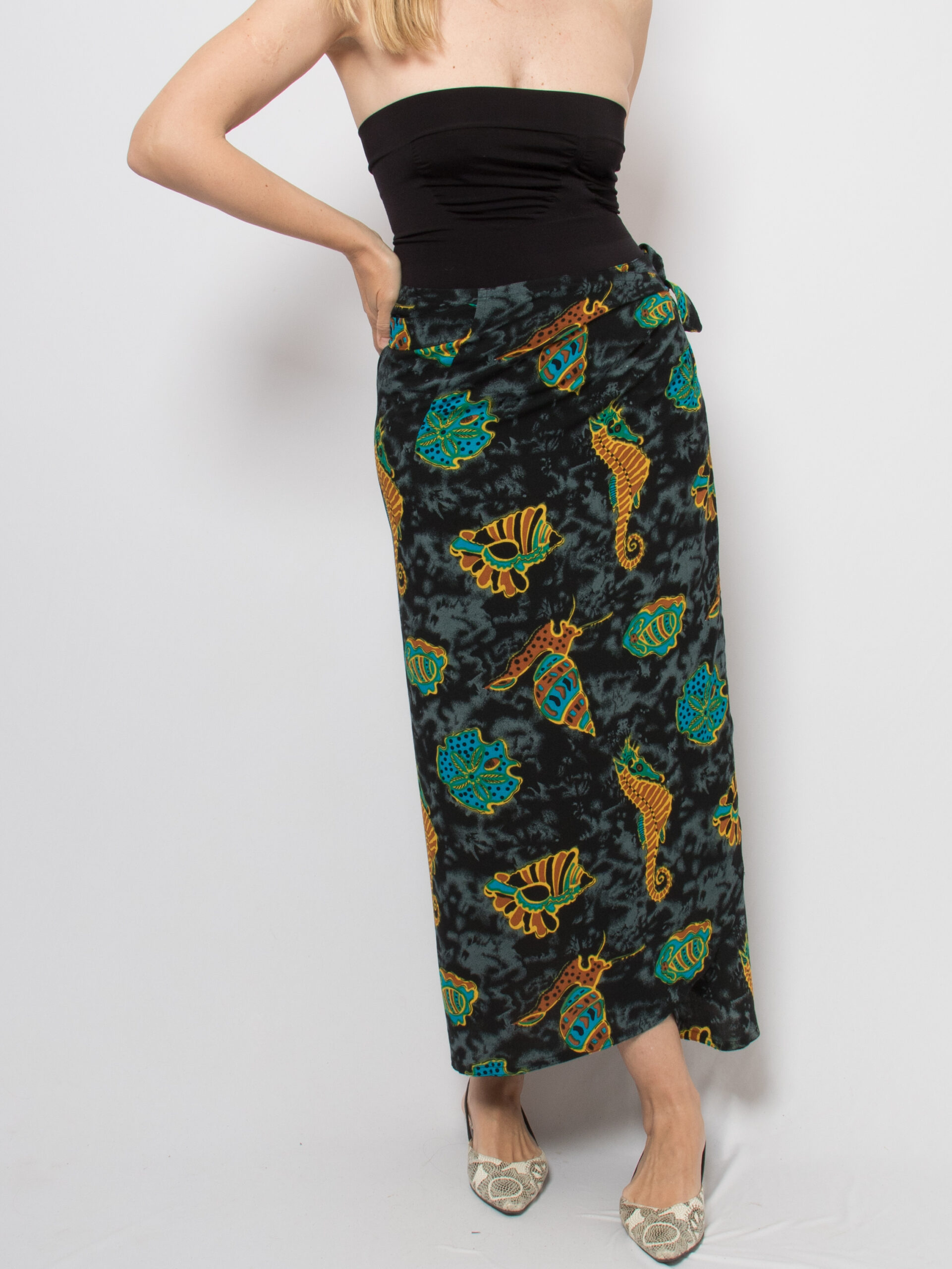 90s Maxi Wrap Skirt Sea print 90s Maxi Wrap Skirt Sea print