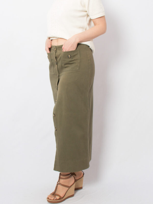 Vintage Long Button Skirt - Image 3