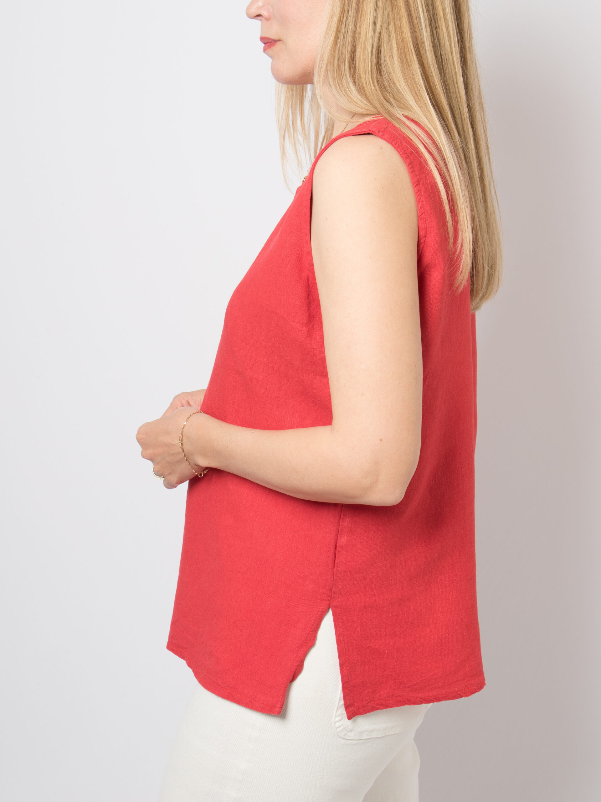 Vintage Red Linen Tank Top Vintage Red Linen Tank Top - Image 2
