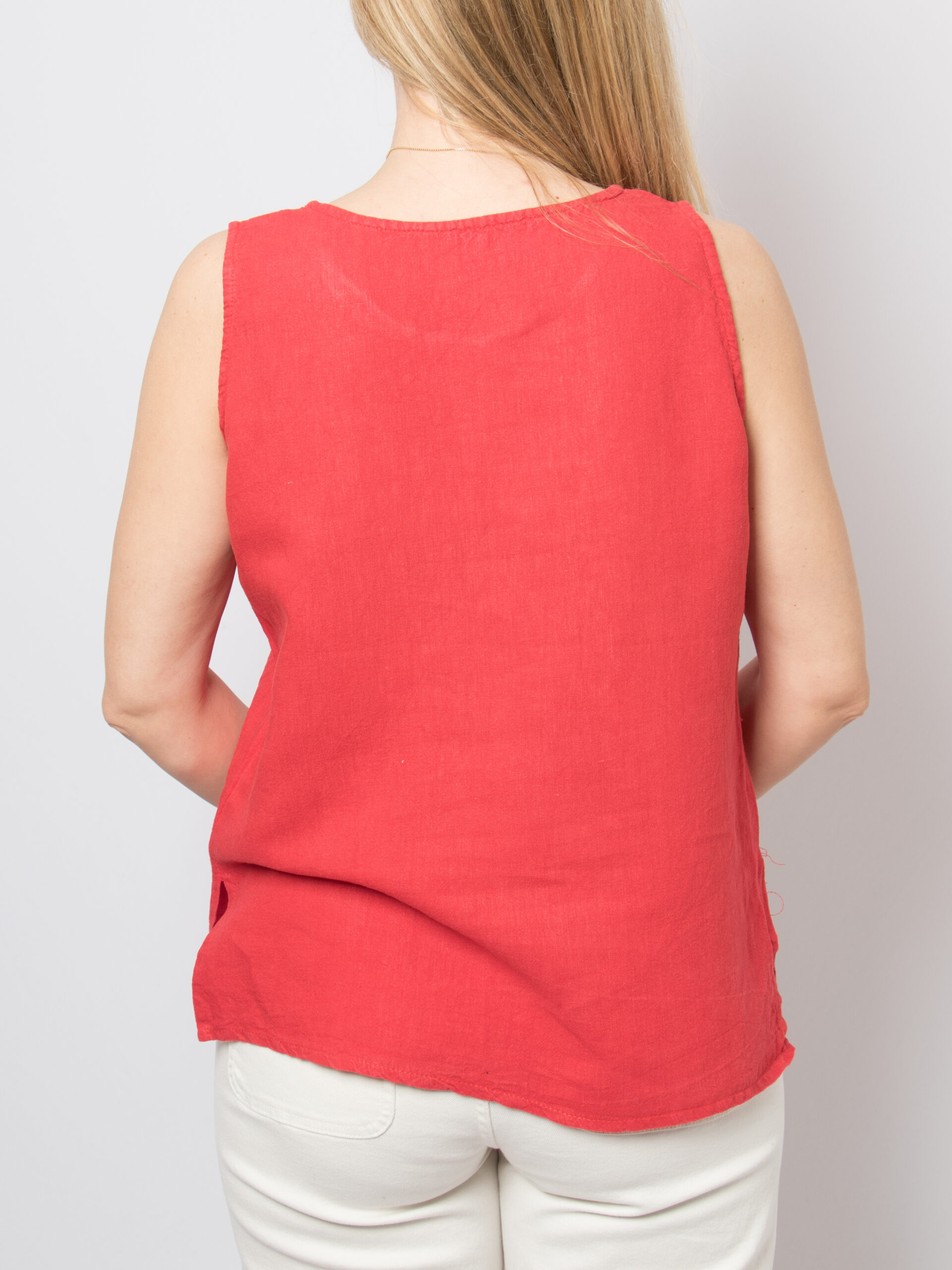 Vintage Red Linen Tank Top Vintage Red Linen Tank Top - Image 3