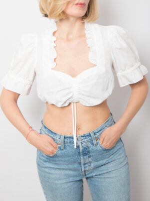 Vintage German Dirndl Crop Top