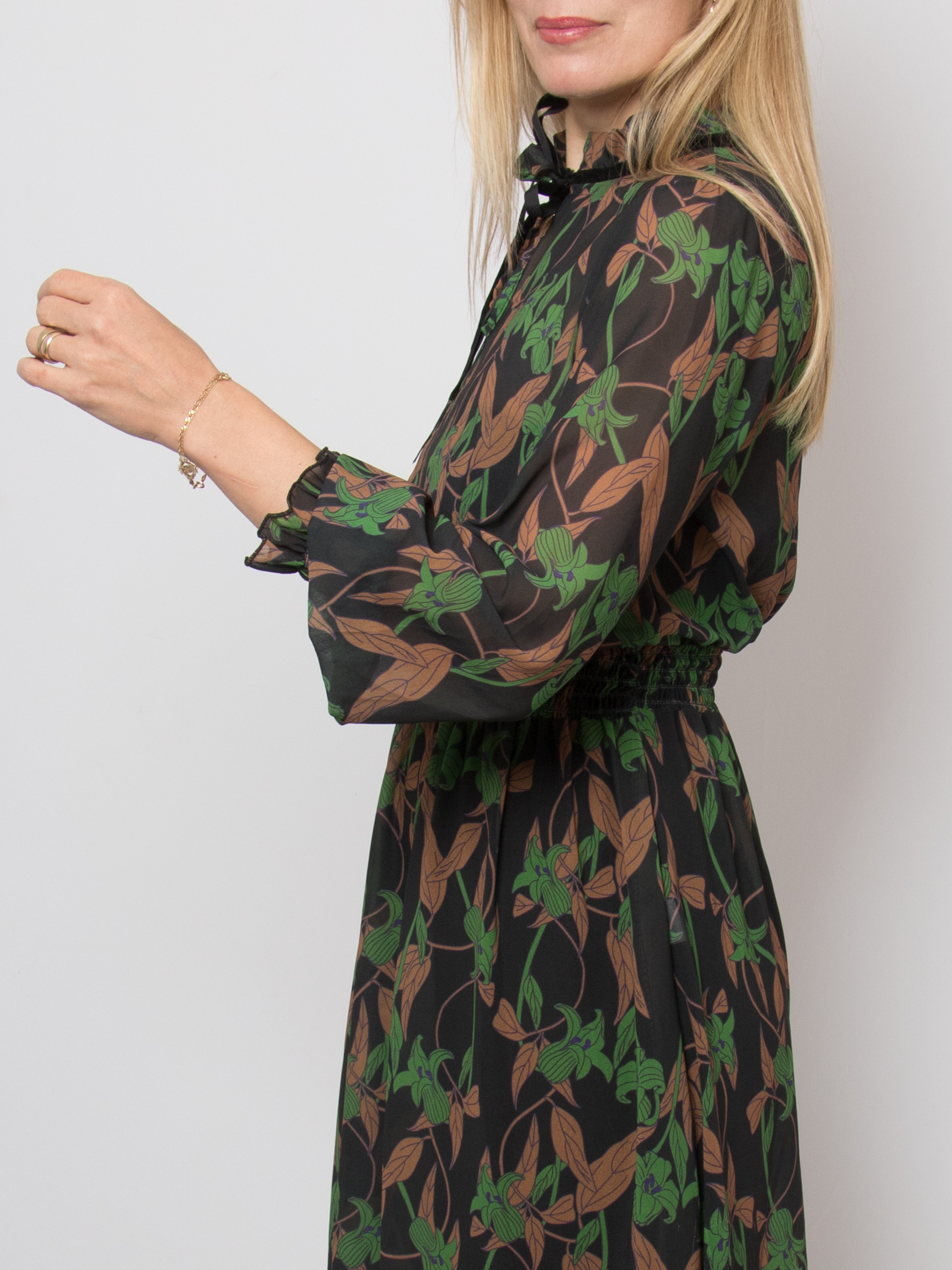 Vintage Floral Midi Sheer Dress Vintage Floral Midi Sheer Dress - Image 5