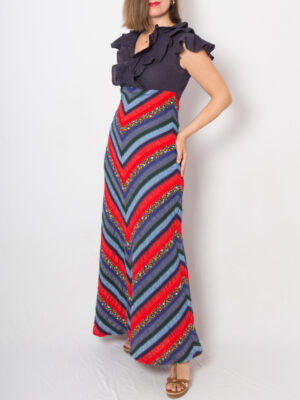 1970s Vera Mont Paris Maxi Dress