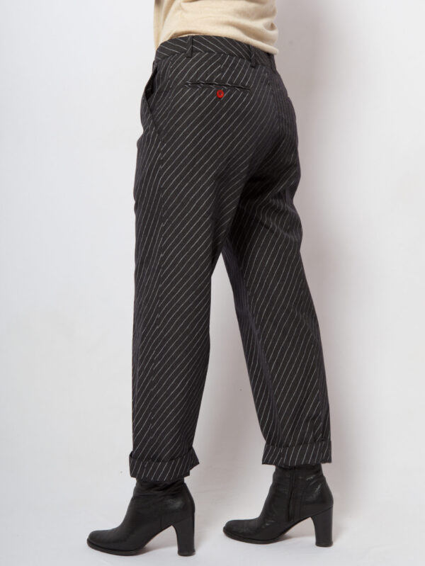 RARE 90s Etro Milano Pinstripe Trousers - Image 2