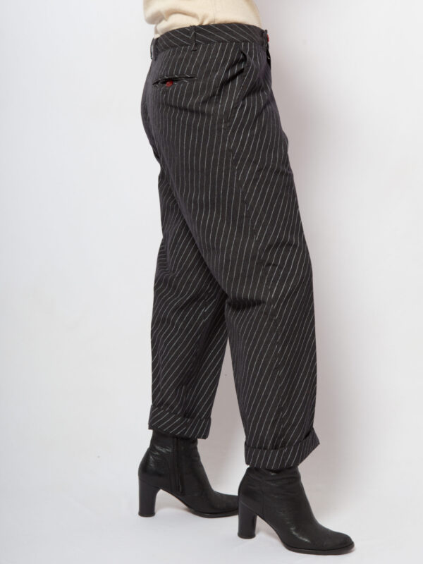 RARE 90s Etro Milano Pinstripe Trousers - Image 4