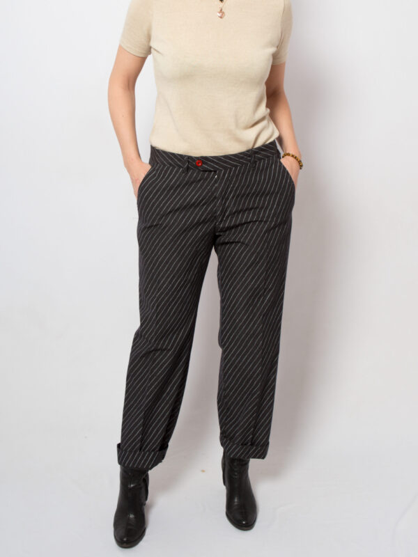 RARE 90s Etro Milano Pinstripe Trousers - Image 5
