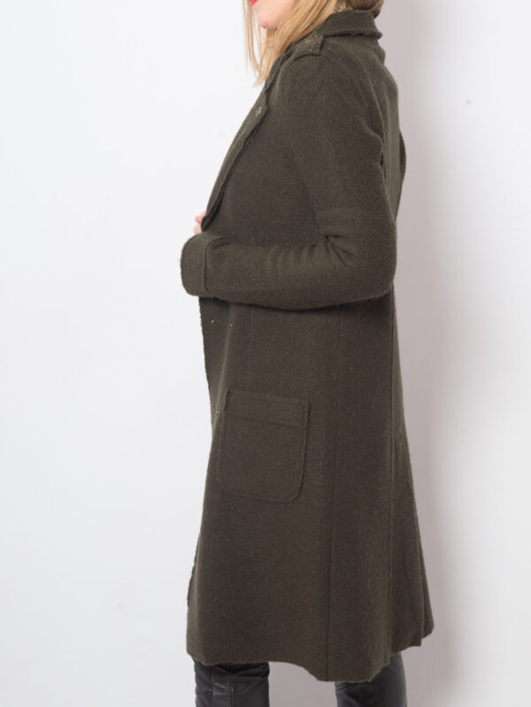 Vintage Moss Green Wool Jacket - Image 2