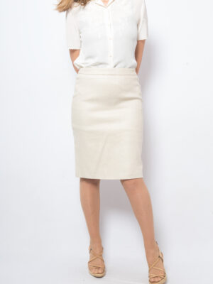 Vintage Marella Ivory Linen Skirt