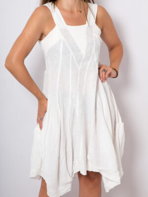 Y2K Linen Sundress Asymmetrical