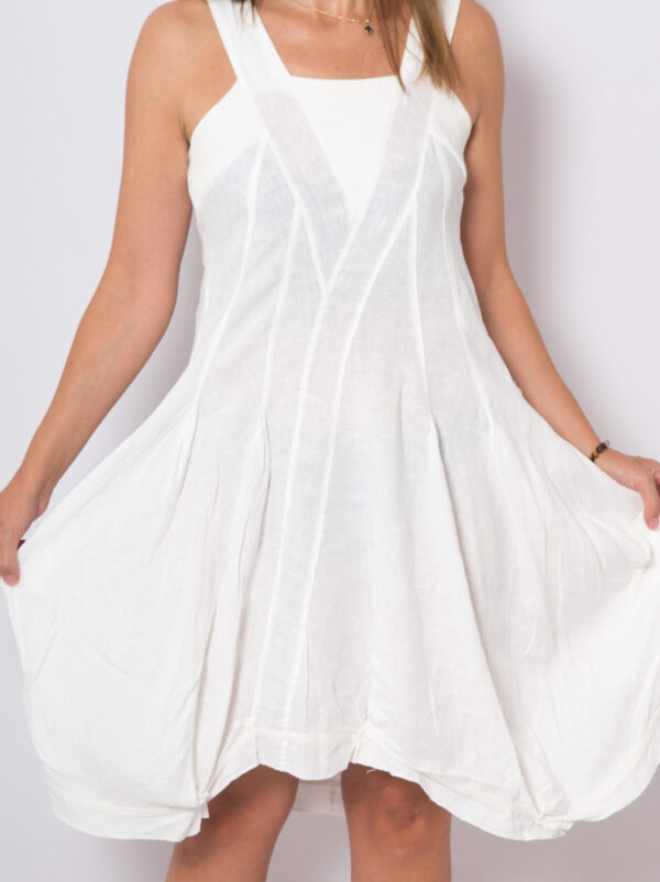 Y2K Linen Sundress Asymmetrical - Image 7