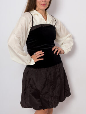 90s Velvet Taffeta Dress