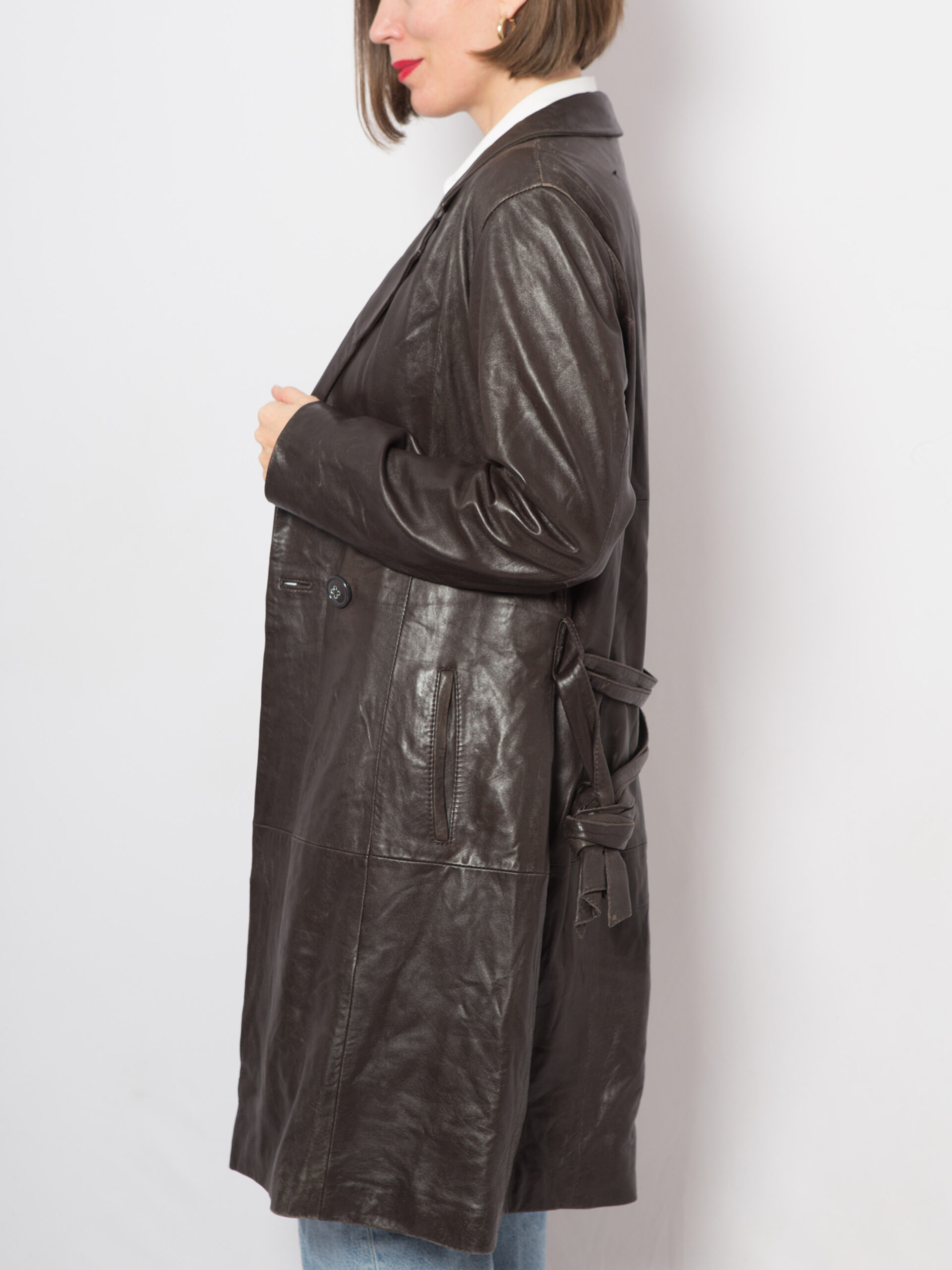OAKWOOD Vintage Leather Trench Coat OAKWOOD Vintage Leather Trench Coat - Image 6
