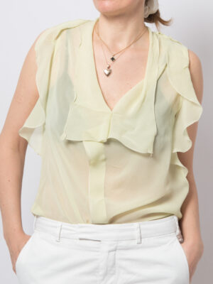 Iceberg Sheer Silk Blouse