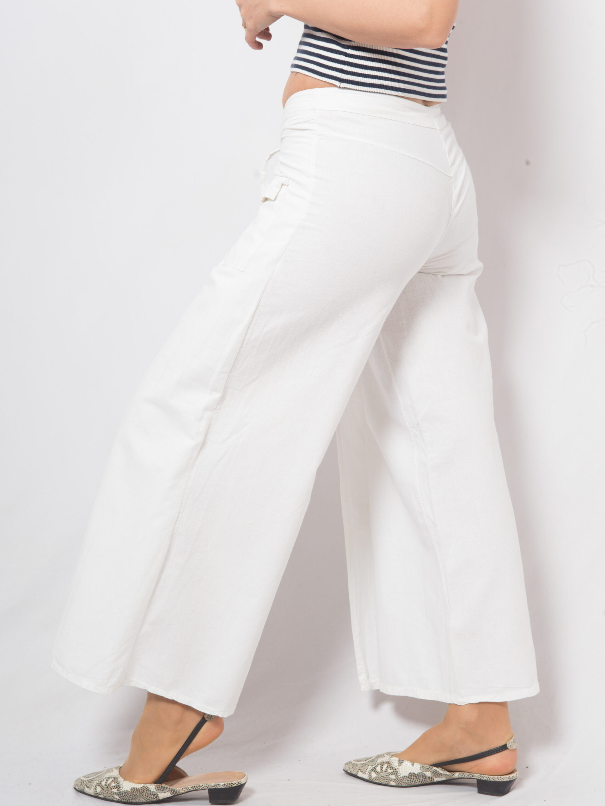 Vintage White Linen Wrap Pants Vintage White Linen Wrap Pants - Image 4