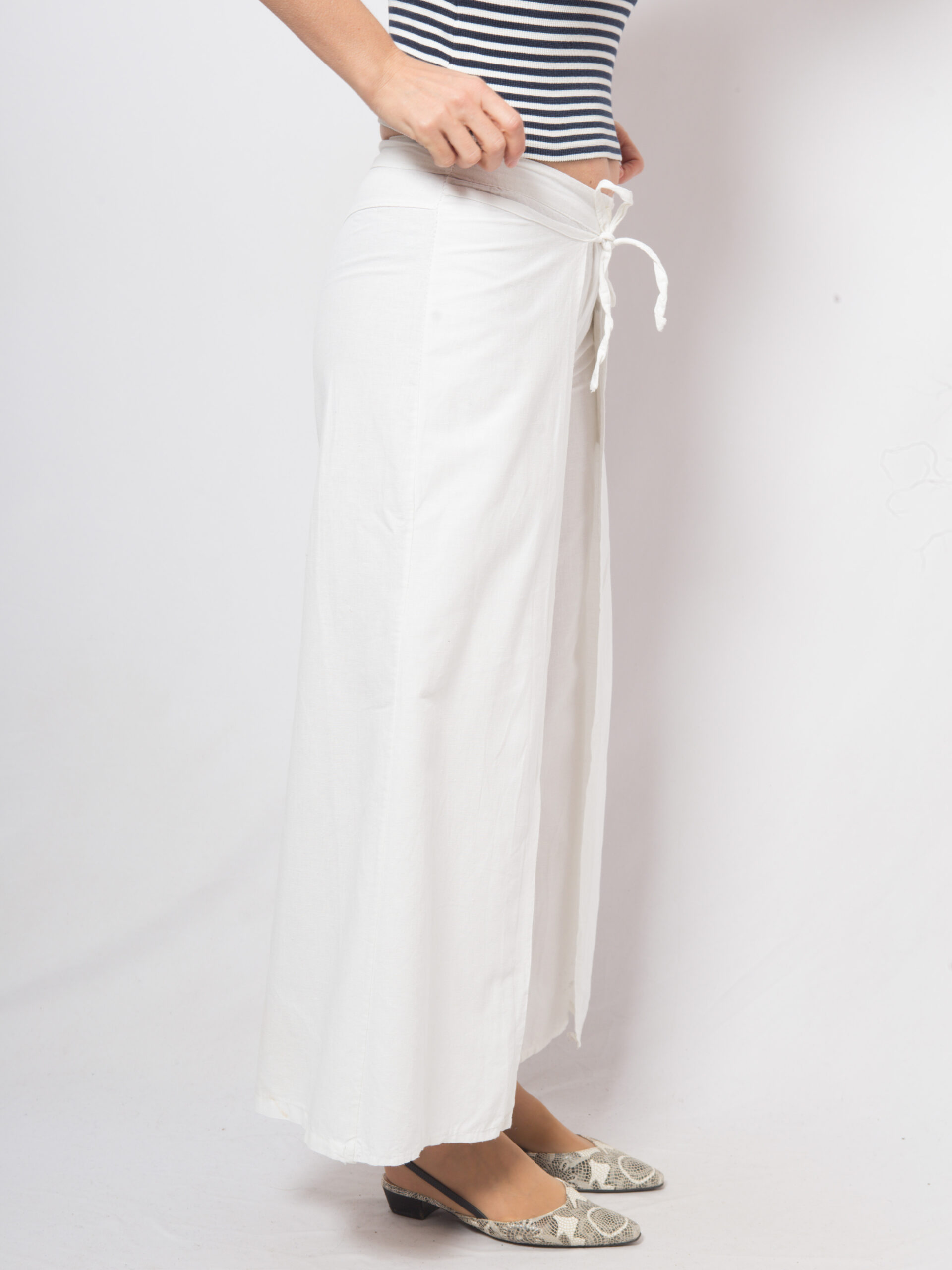 Vintage White Linen Wrap Pants Vintage White Linen Wrap Pants - Image 6