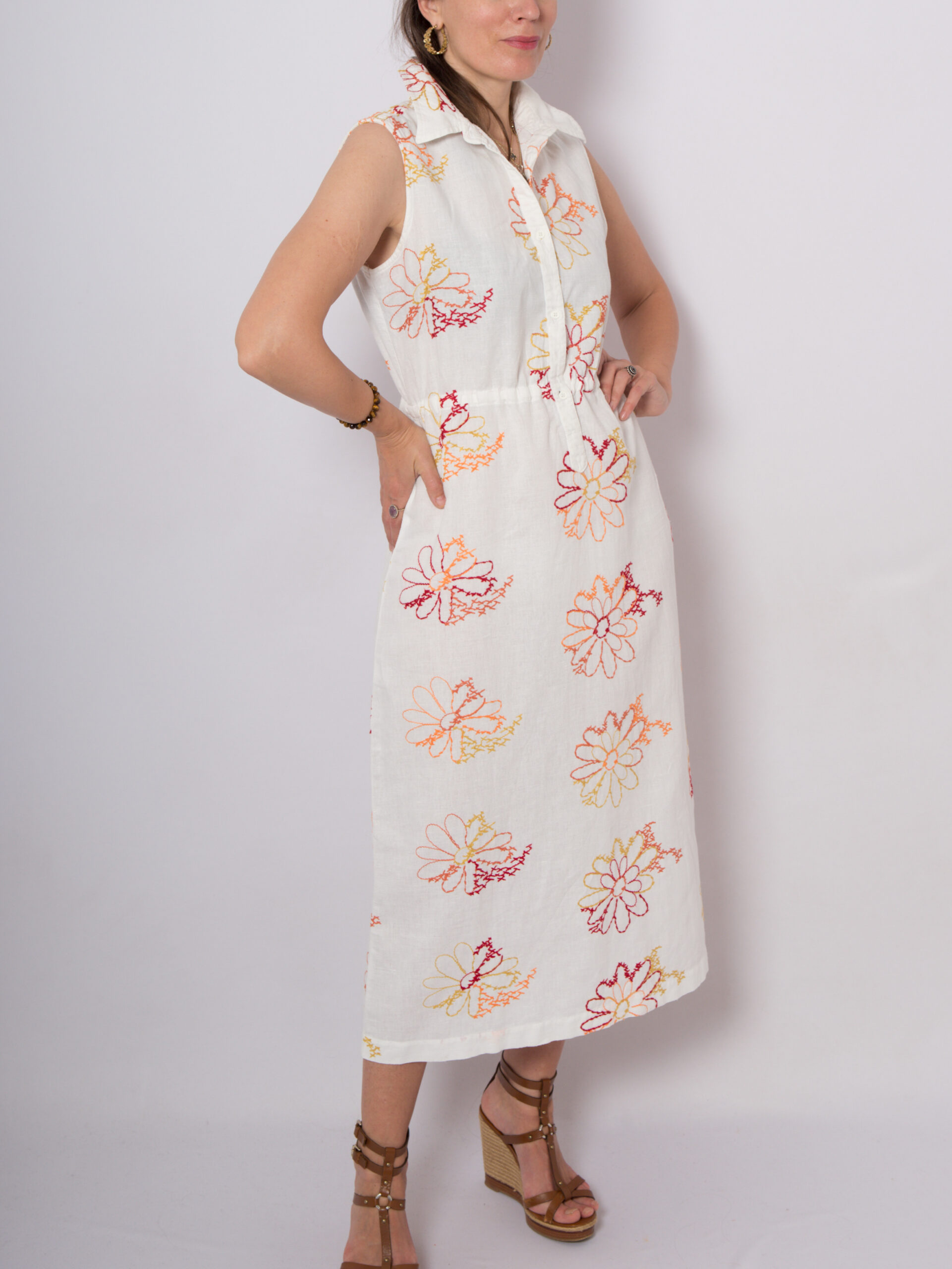 Vintage Embroidered Maxi Shirt Dress Vintage Embroidered Maxi Shirt Dress