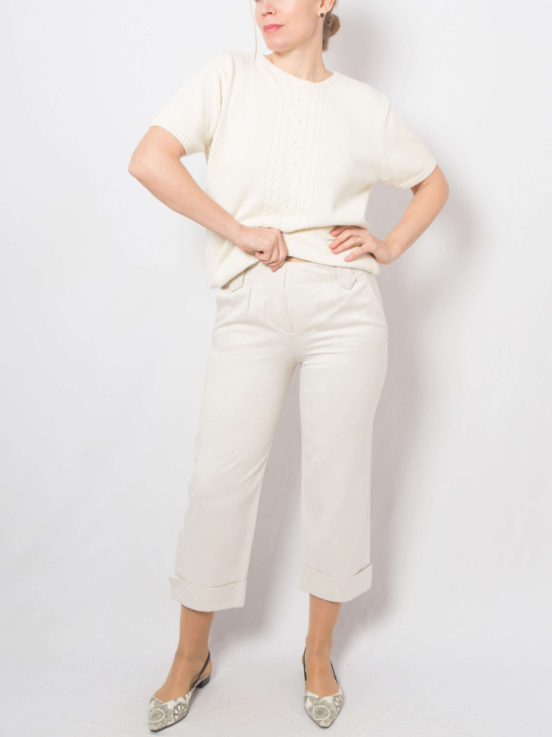 Vintage CHLOE Jacquard Crop Pants Vintage CHLOE Jacquard Crop Pants - Image 3