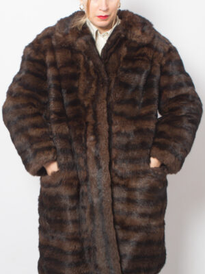 Vintage Glam Rabbit Fur Coat
