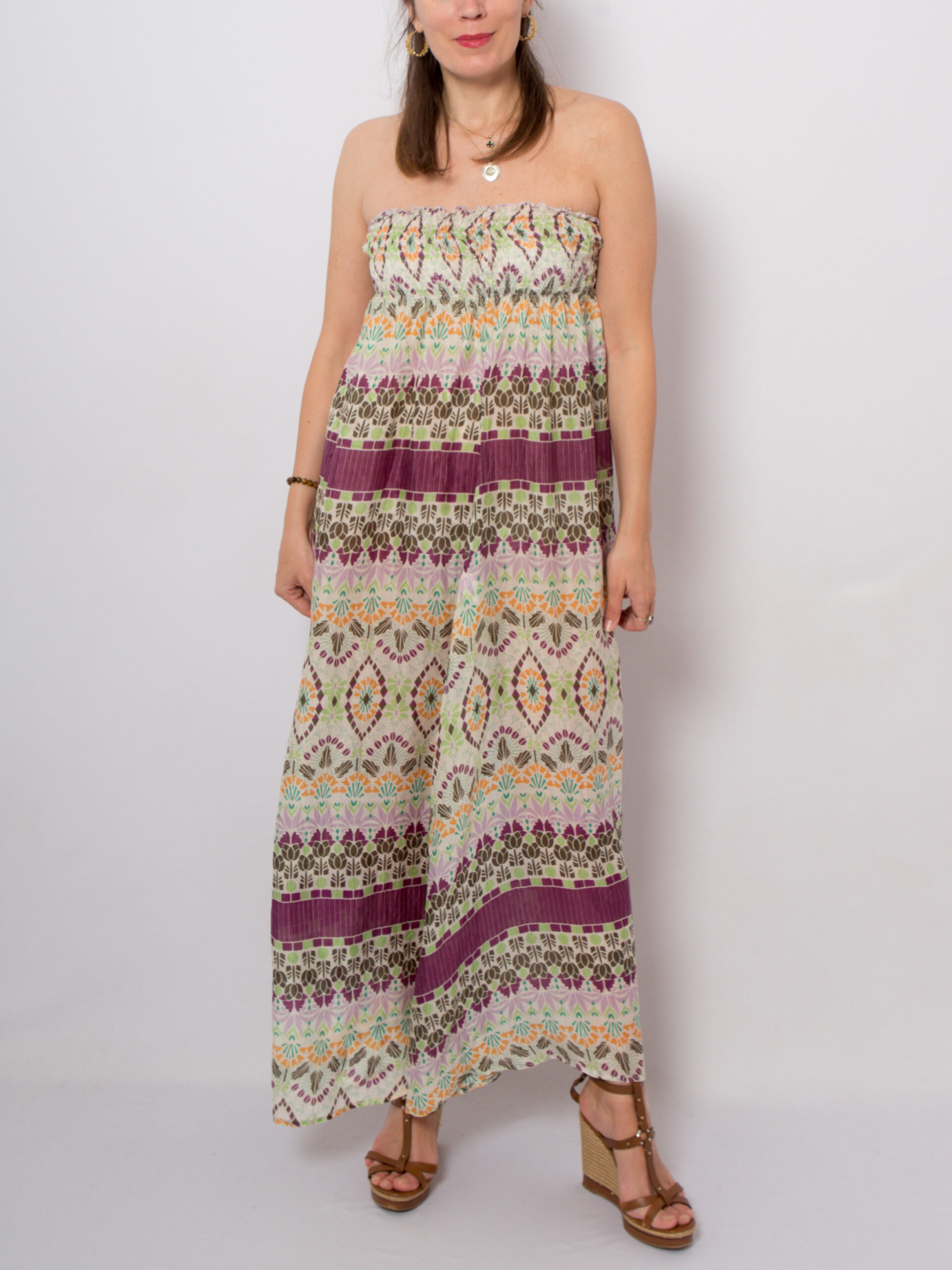 Vintage Maxi Silk Sheer Dress Vintage Maxi Silk Sheer Dress - Image 2