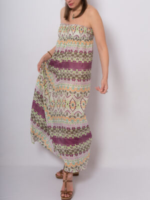 Vintage Maxi Silk Sheer Dress