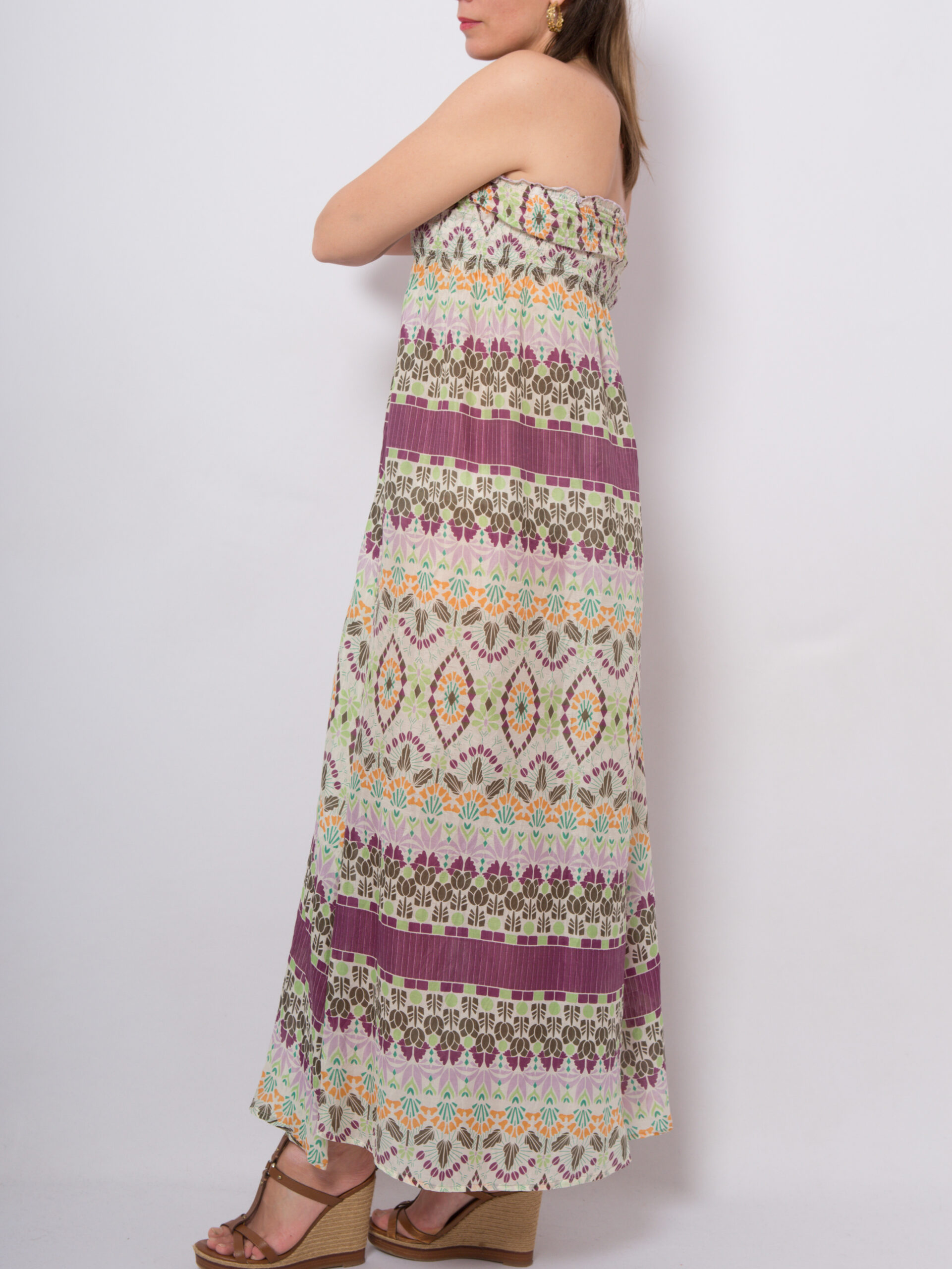 Vintage Maxi Silk Sheer Dress Vintage Maxi Silk Sheer Dress - Image 3