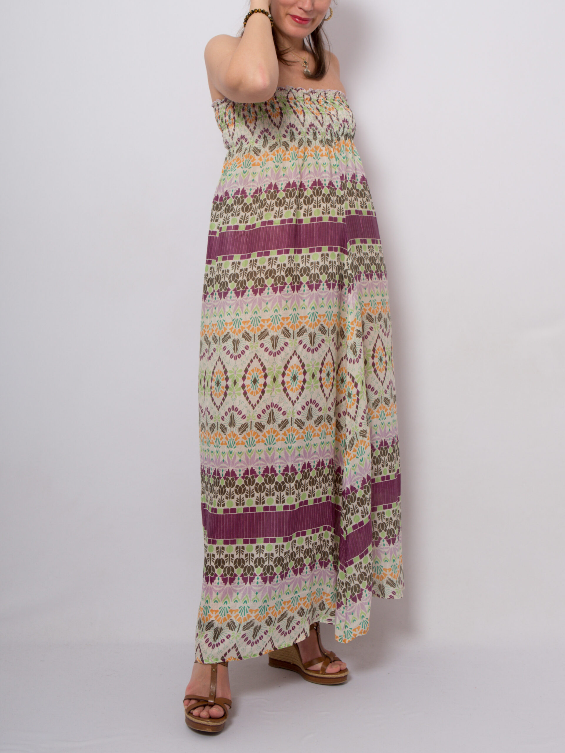Vintage Maxi Silk Sheer Dress Vintage Maxi Silk Sheer Dress - Image 5