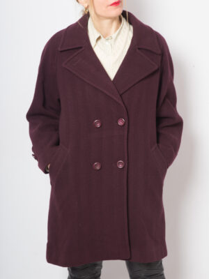 90s Purple Double Breasted Coat