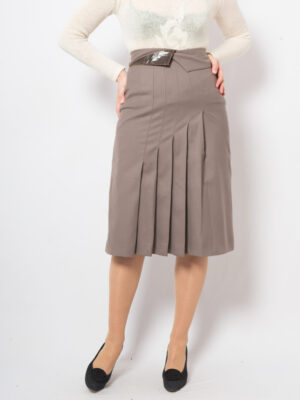 Vintage Wool Pleated Skirt