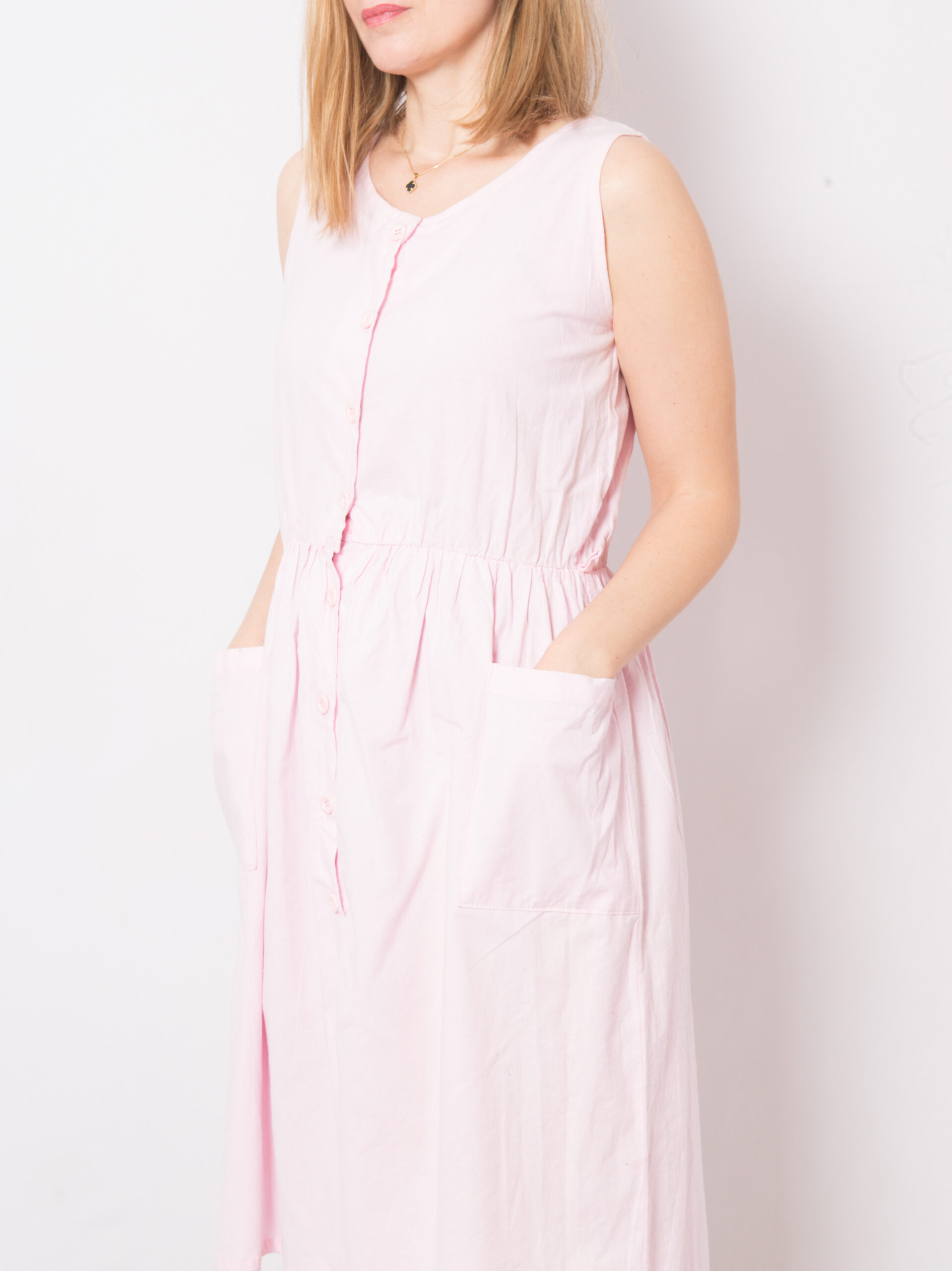 Vintage Pink Button Down Dress Vintage Pink Button Down Dress - Image 3