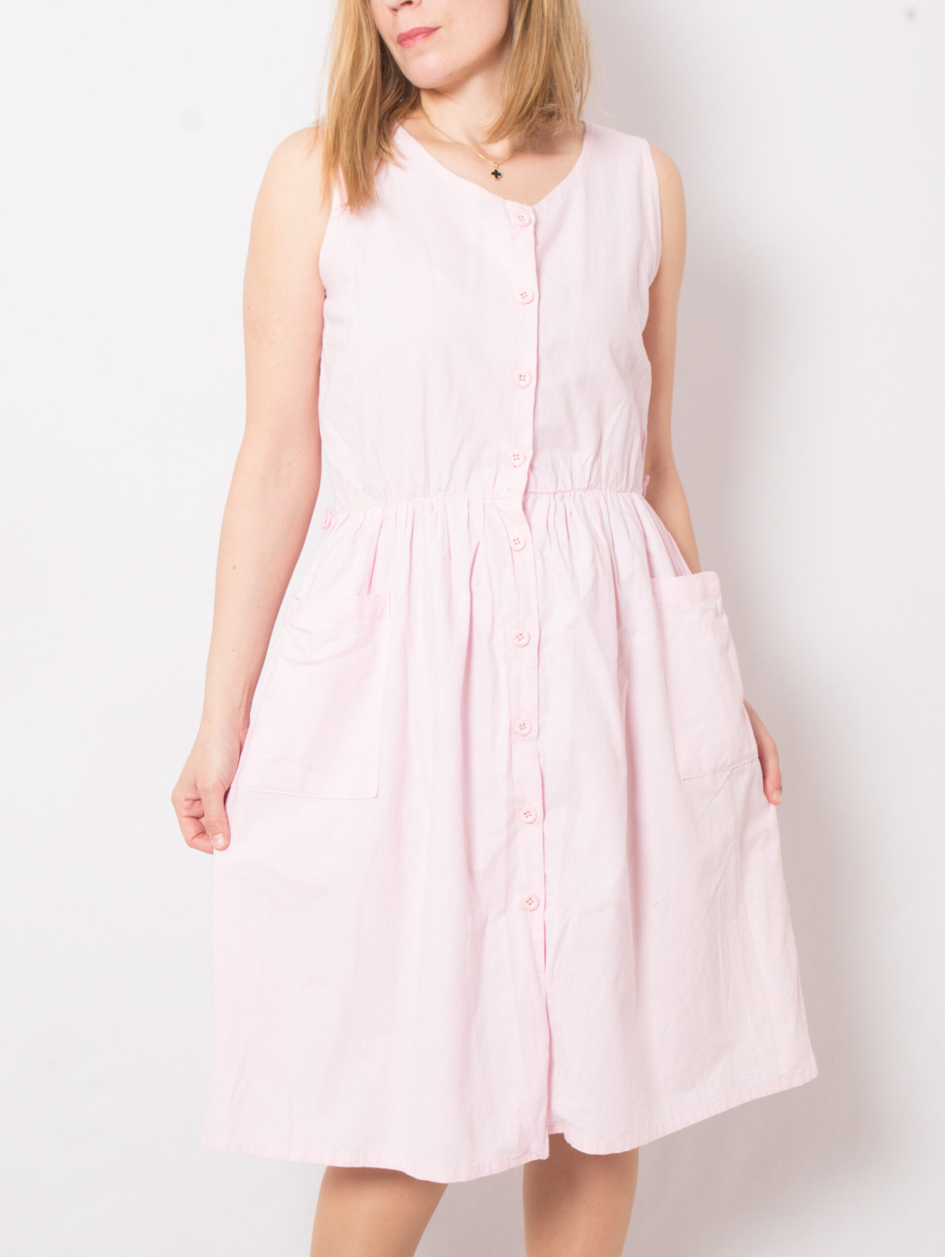 Vintage Pink Button Down Dress Vintage Pink Button Down Dress