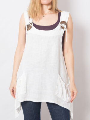 Vintage Linen Tunic Top