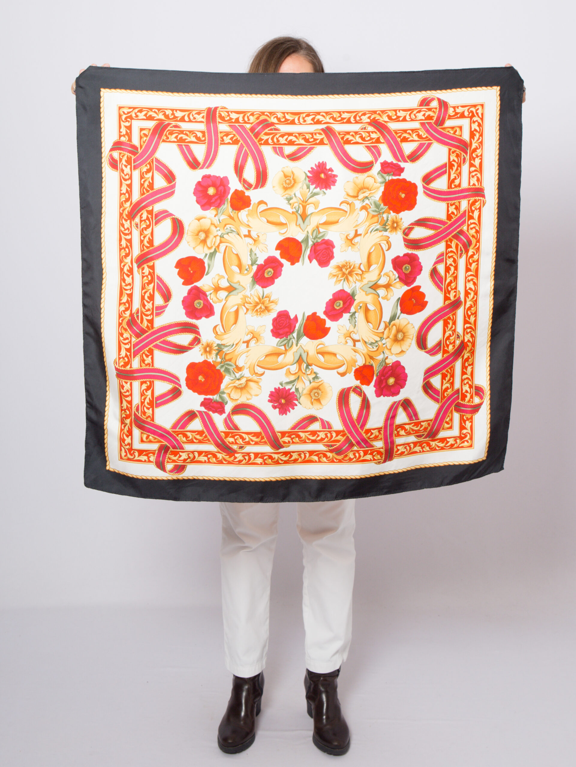 Vintage Large Square Silk Scarf Vintage Large Square Silk Scarf - Image 2