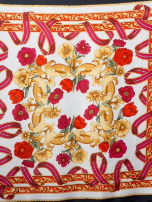 Vintage Large Square Silk Scarf