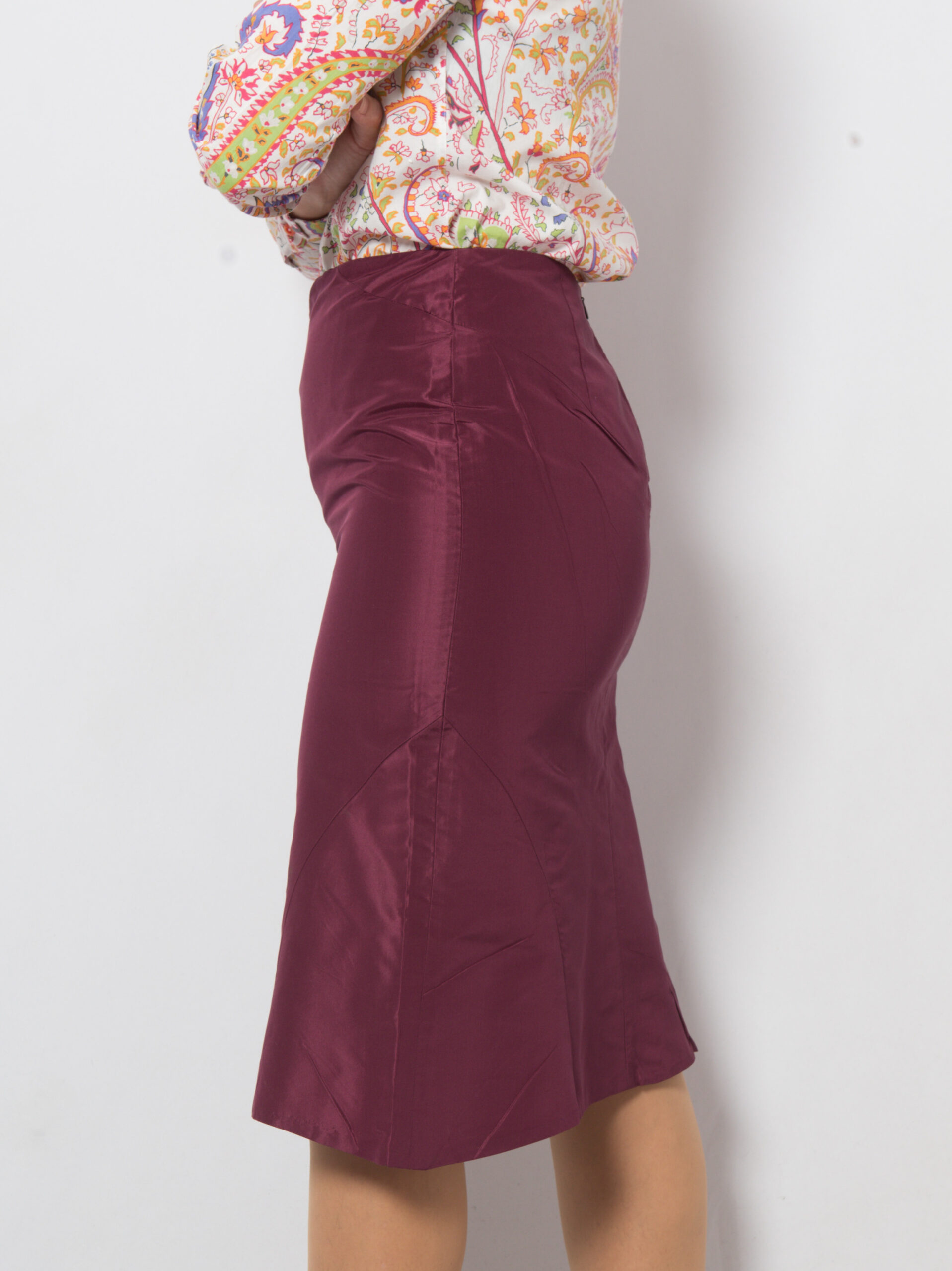 LUISA SPAGNOLI Silk Skirt with Ruffle Hem LUISA SPAGNOLI Silk Skirt with Ruffle Hem - Image 3