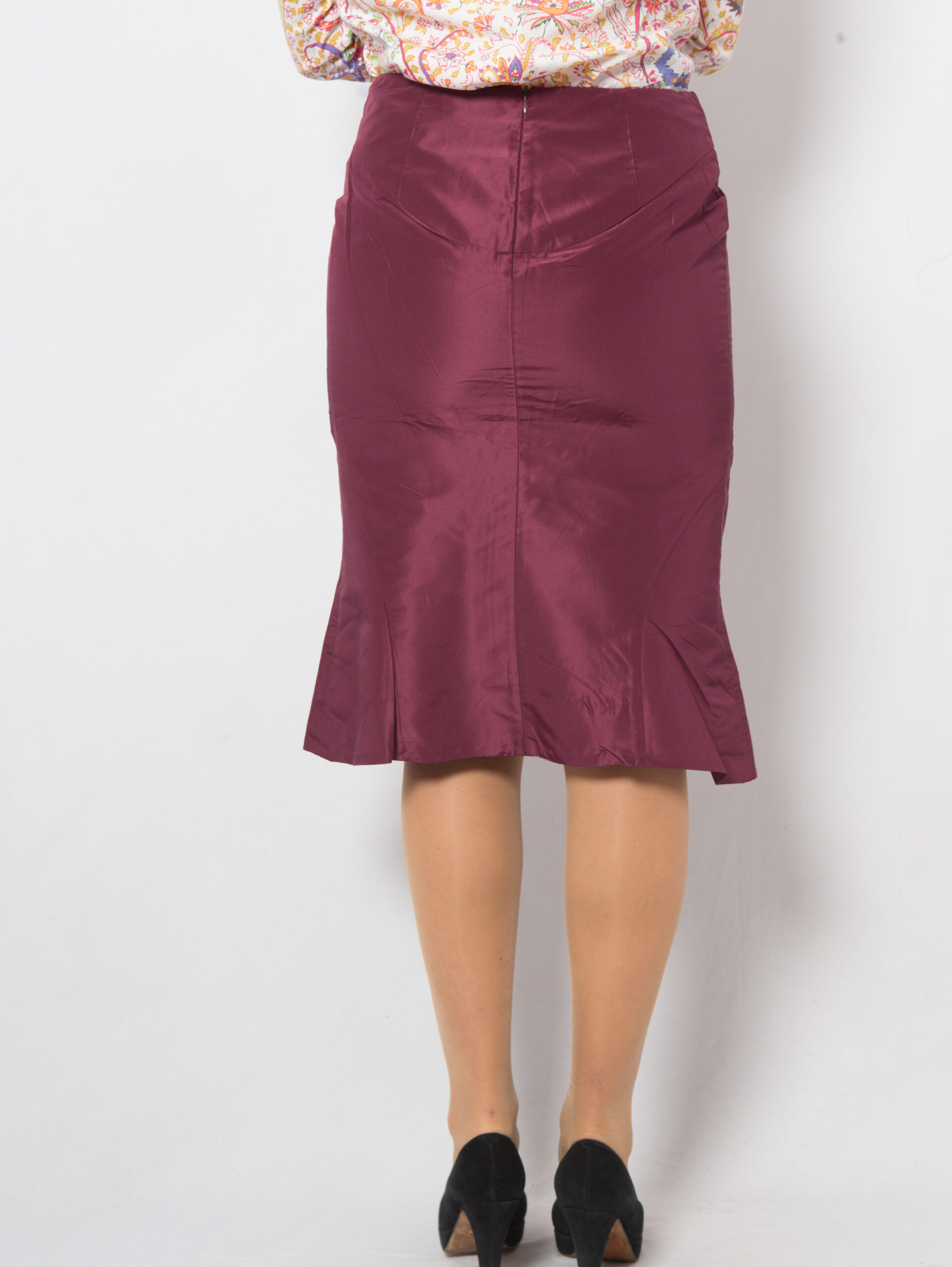 LUISA SPAGNOLI Silk Skirt with Ruffle Hem LUISA SPAGNOLI Silk Skirt with Ruffle Hem - Image 4