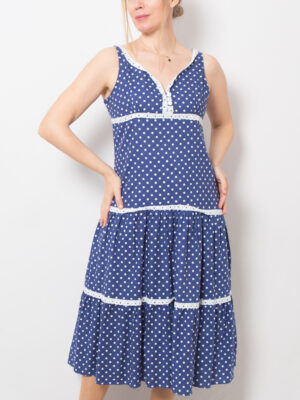 Vintage Polka Dot Tiered Dress