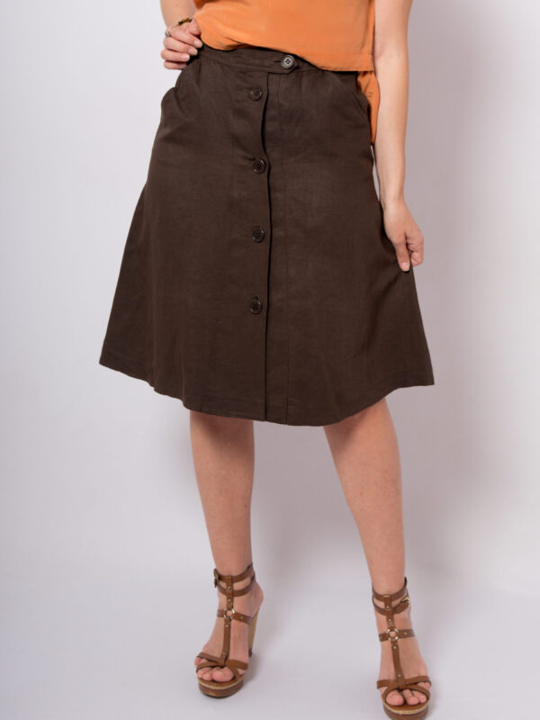 ASPESI Linen Button Up Skirt - Image 2