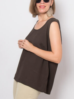 MARIAN RINALDI Brown Tank Top