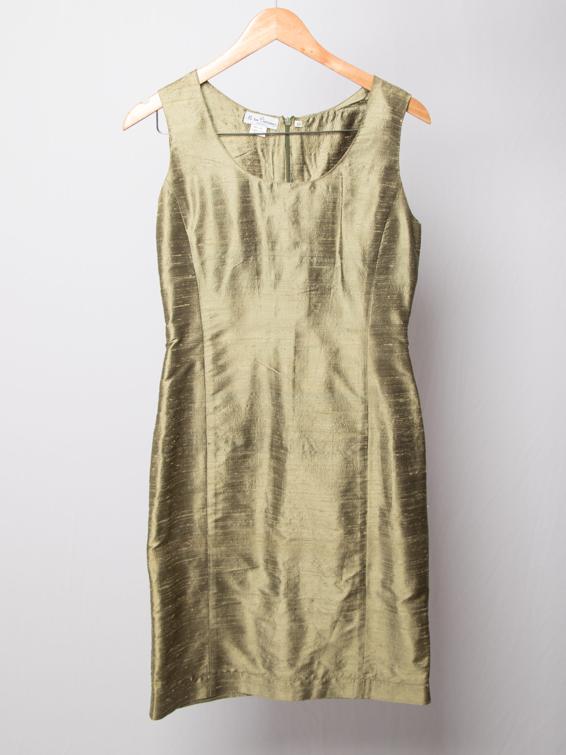 Vintage Italian Dupioni Silk Sheath Dress Vintage Italian Dupioni Silk Sheath Dress - Image 2