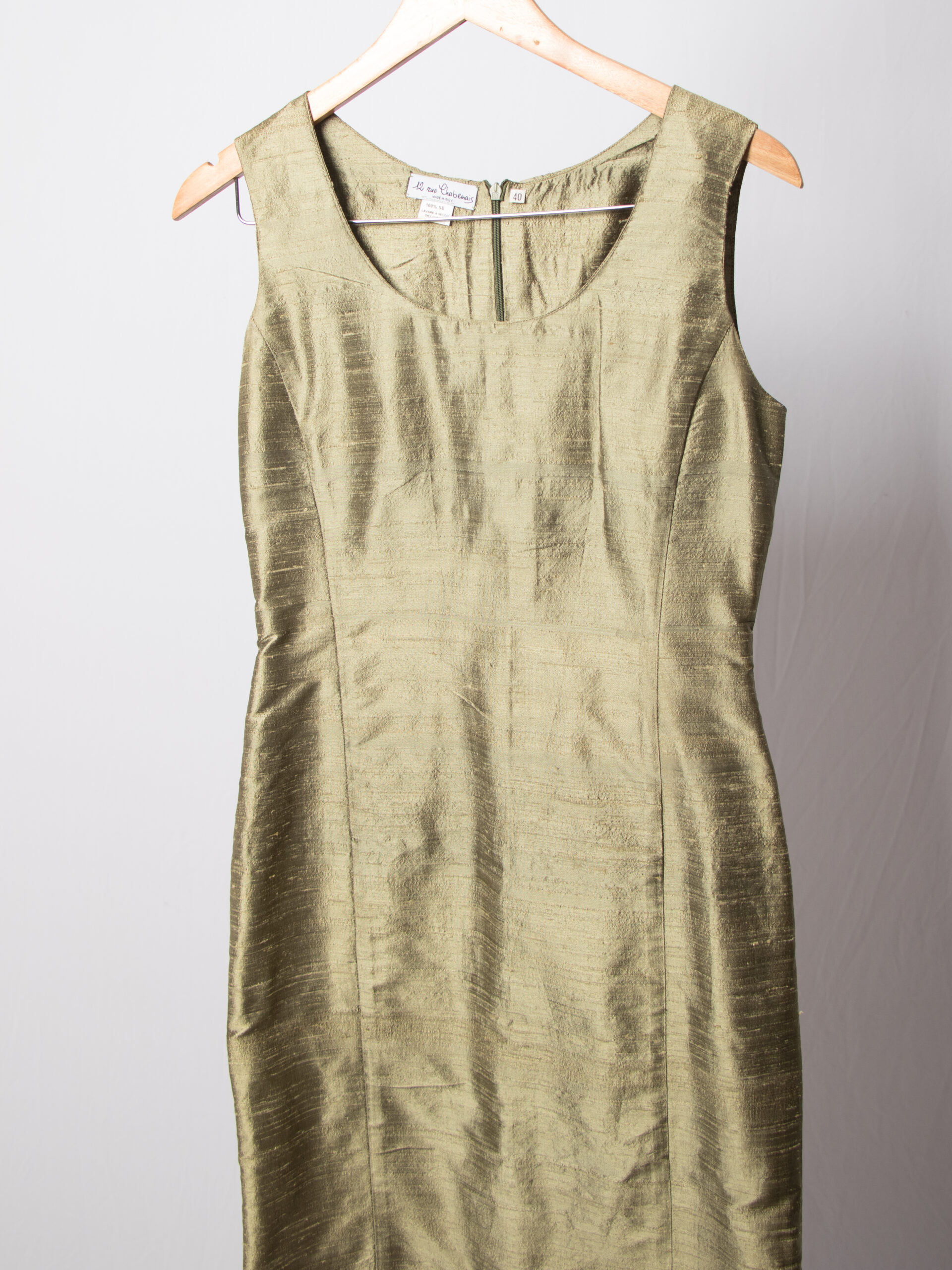Vintage Italian Dupioni Silk Sheath Dress Vintage Italian Dupioni Silk Sheath Dress