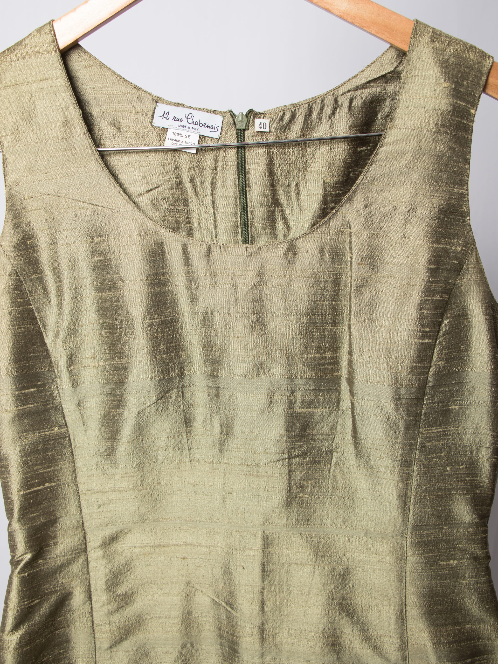 Vintage Italian Dupioni Silk Sheath Dress Vintage Italian Dupioni Silk Sheath Dress - Image 4