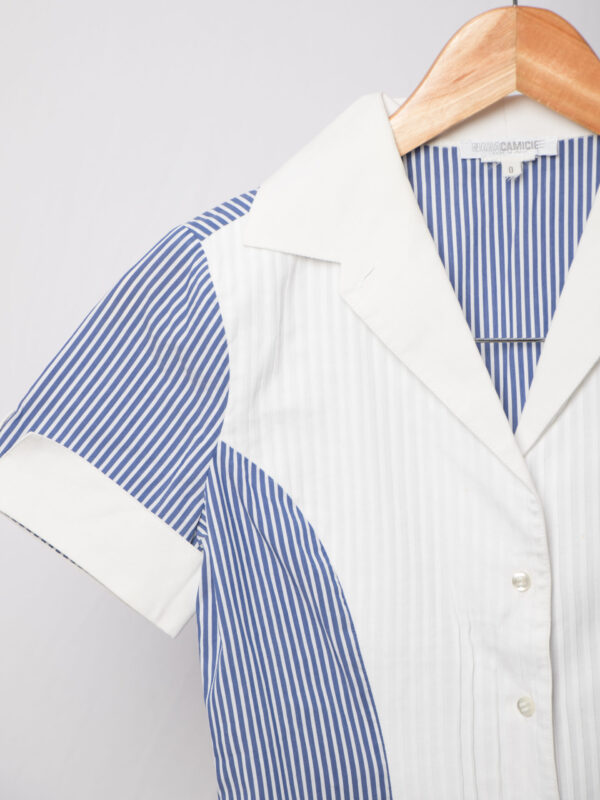 Vintage Nara Camicie Cotton Striped Shirt - Image 3