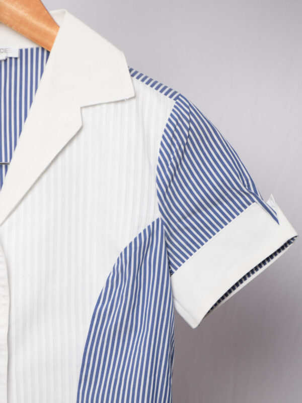 Vintage Nara Camicie Cotton Striped Shirt - Image 5