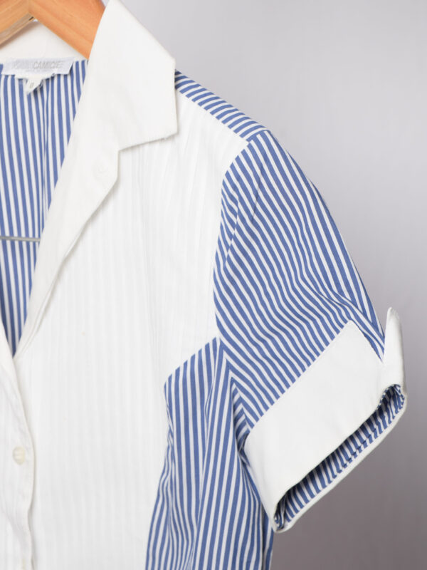 Vintage Nara Camicie Cotton Striped Shirt - Image 6
