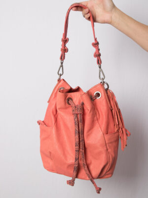 Liebeskind Berlin Pink Leather Bucket Bag
